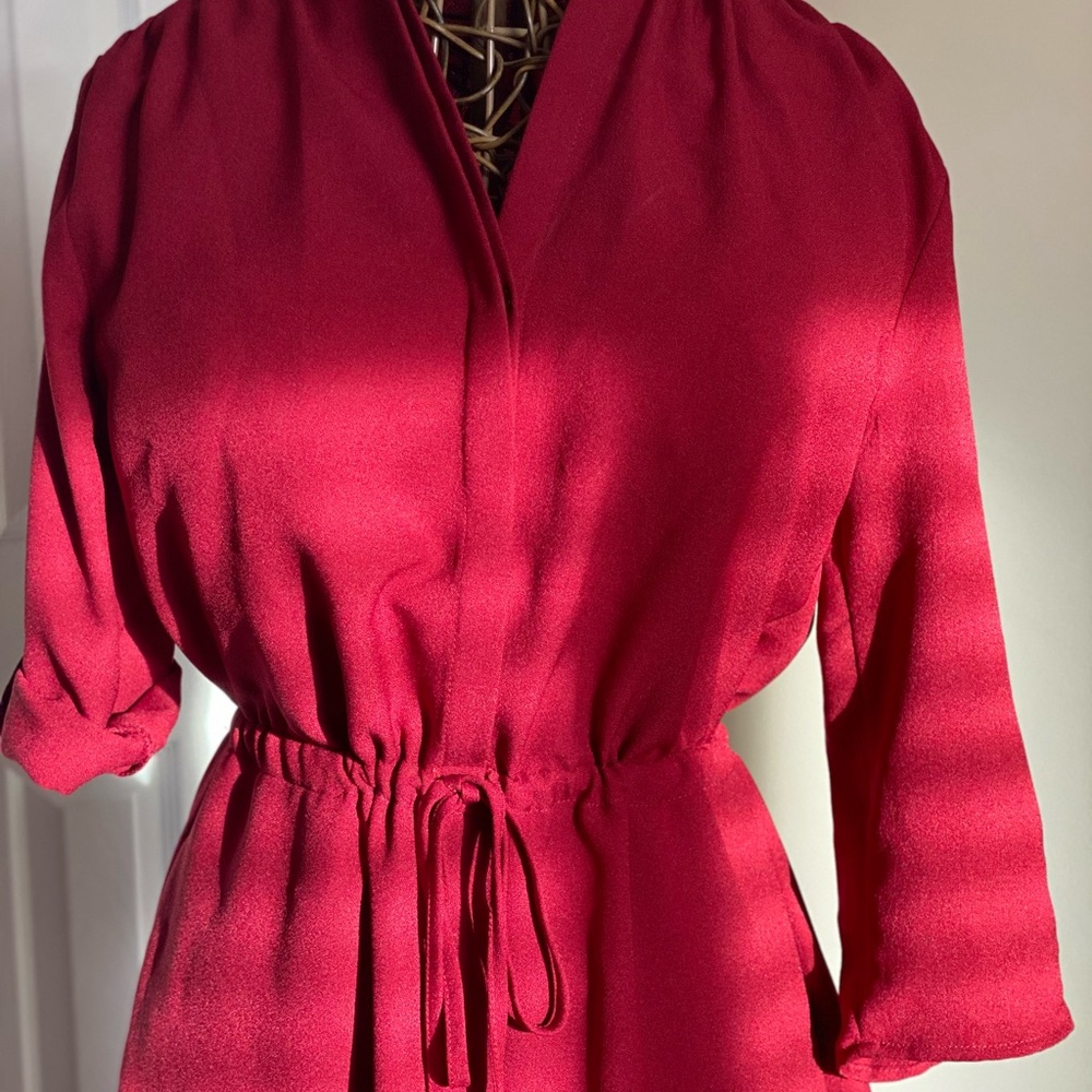 Red Shirt Dress - Picture 7 of 9